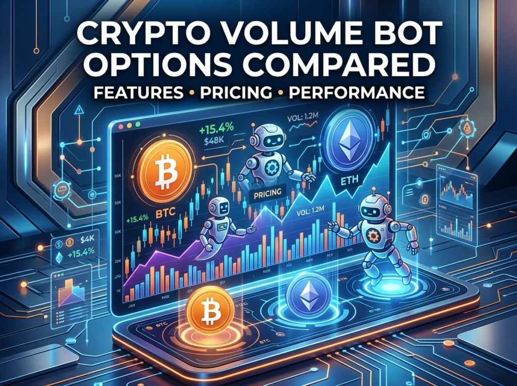 Crypto Volume Bot Options Compared: Features, Pricing, and Performance Crypto Volume Bot Options Compared: Features, Pricing, and Performance